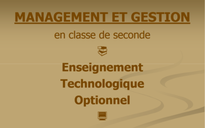 Découvrez une des deux nouvelles options en 2nde : Management et gestion