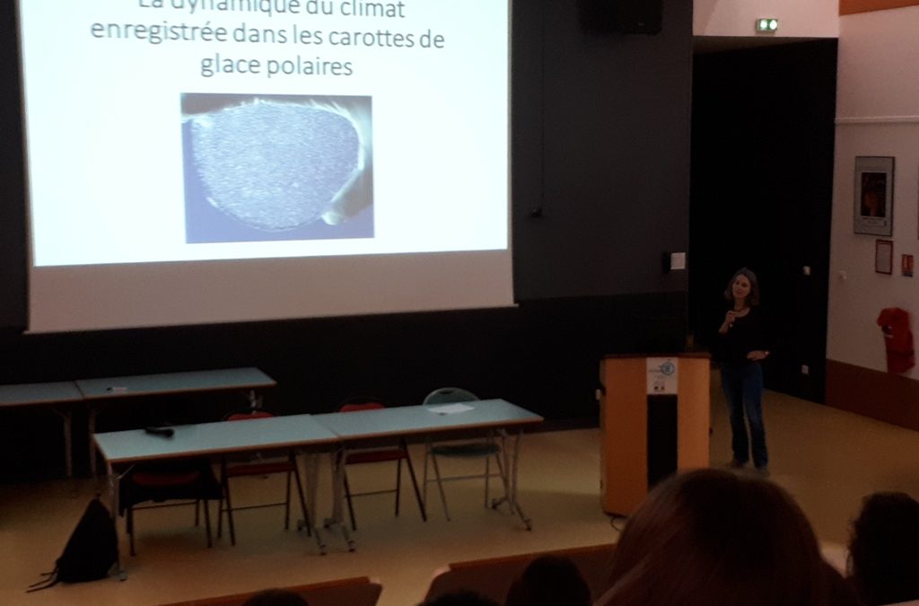 Conférence sur le réchauffement climatique de la directrice du laboratoire des Sciences du climat et de l’ Environnement (CNRS) en février 2020