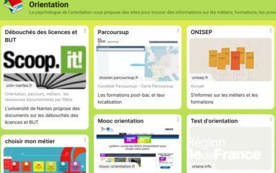 Un padlet (« mur virtuel ») pour l’orientation