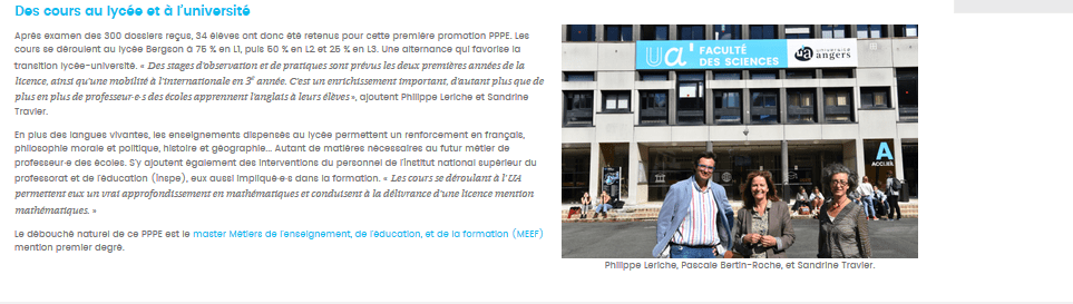 Le Parcours Préparatoire au Professorat des Ecoles dans l’UA Mag