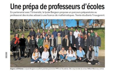 La rencontre entre les  étudiants du PPPE et M. le recteur dans « le Courrier de l’Ouest »