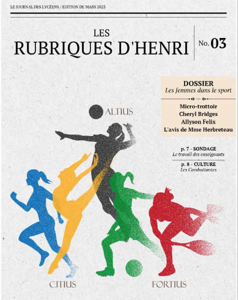 « Les rubriques d’Henri », le journal des lycéens (mars 2023)